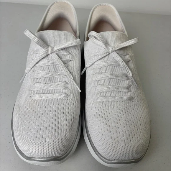 Skechers White Hands Free Slip-ins Sneakers - Picture 2 of 7